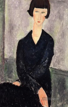 das schwarze Kleid 1918 Amedeo Modigliani Ölgemälde